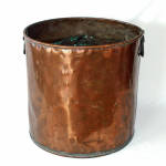 Large Solid Copper 10 Gallon Round Tub Pot